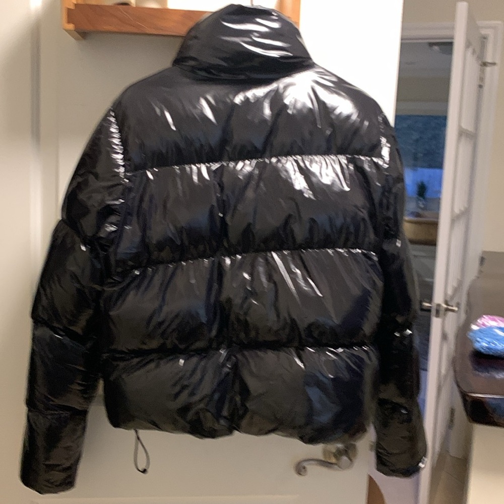 NOIZE Shiny Black Puffer Jacket - Picture 12 of 14